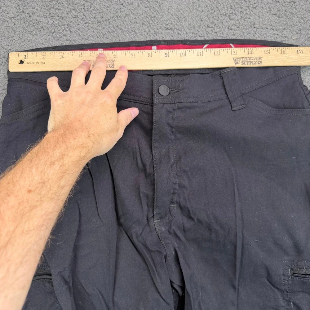 Wrangler Mens Outdoor Series Black Cargo Pants 34x32 10NWTRNB Nylon Stretch
